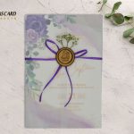 کارت عروسی اروپایی با گل تازه